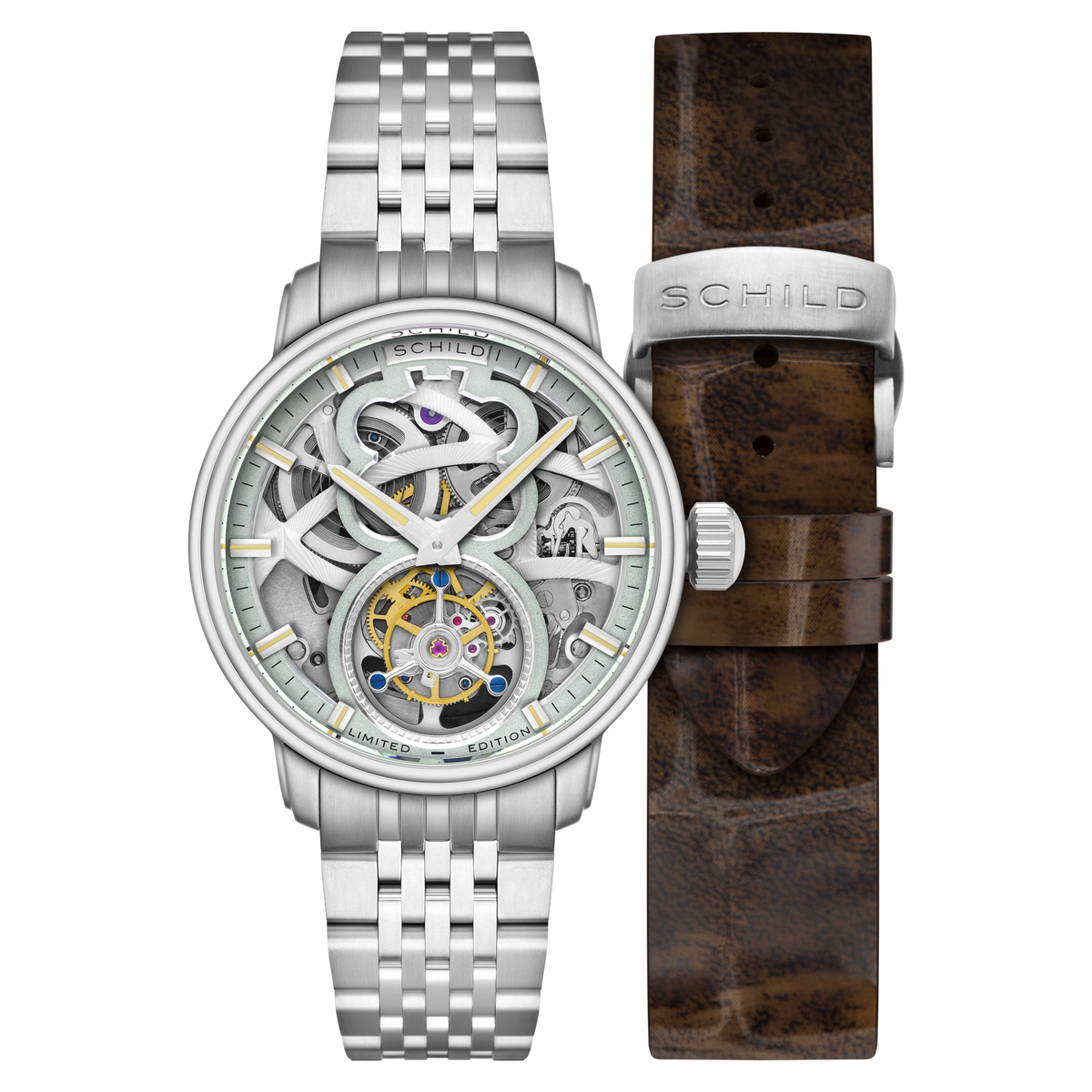 Schild Men's 42mm Maximillian Automatic Tourbillion Lmt Ed Interchangeable Watch