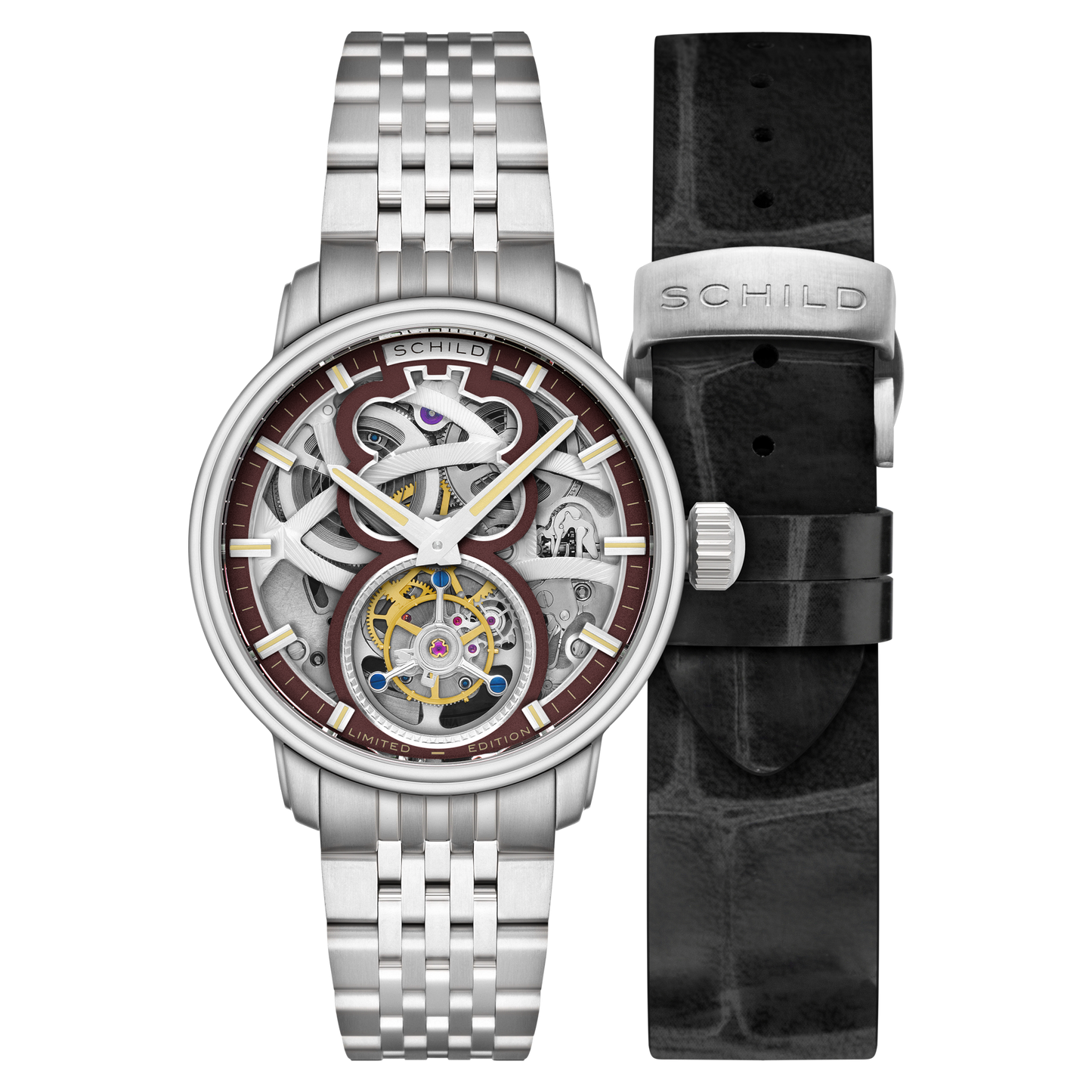 Schild Men's 42mm Maximillian Automatic Tourbillion Lmt Ed Interchangeable Watch
