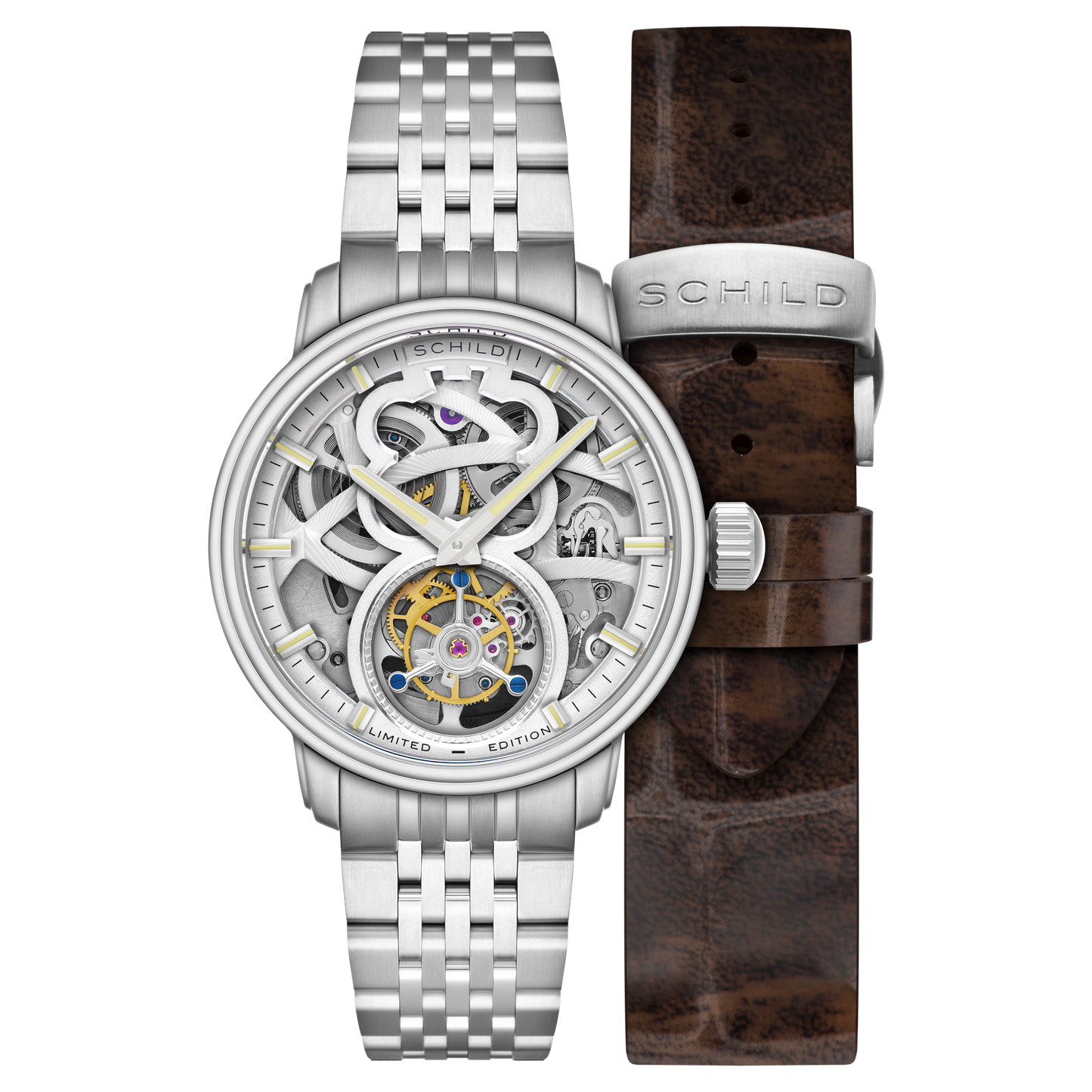 Schild Men's 42mm Maximillian Automatic Tourbillion Lmt Ed Interchangeable Watch
