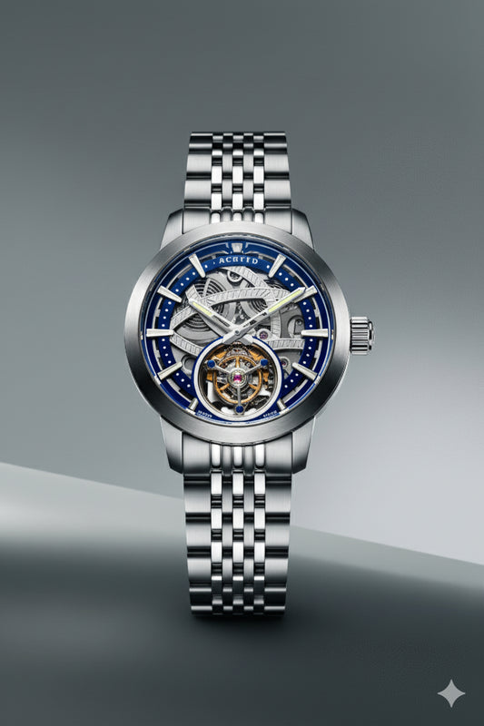 Schild Men's 44mm Heinrich Automatic Tourbillion Skeletonized Interchangeable Watch