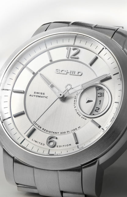 Schild Men's 44mm Heinrich Minimal Swiss Automatic Lmt Ed Interchangeable Watch