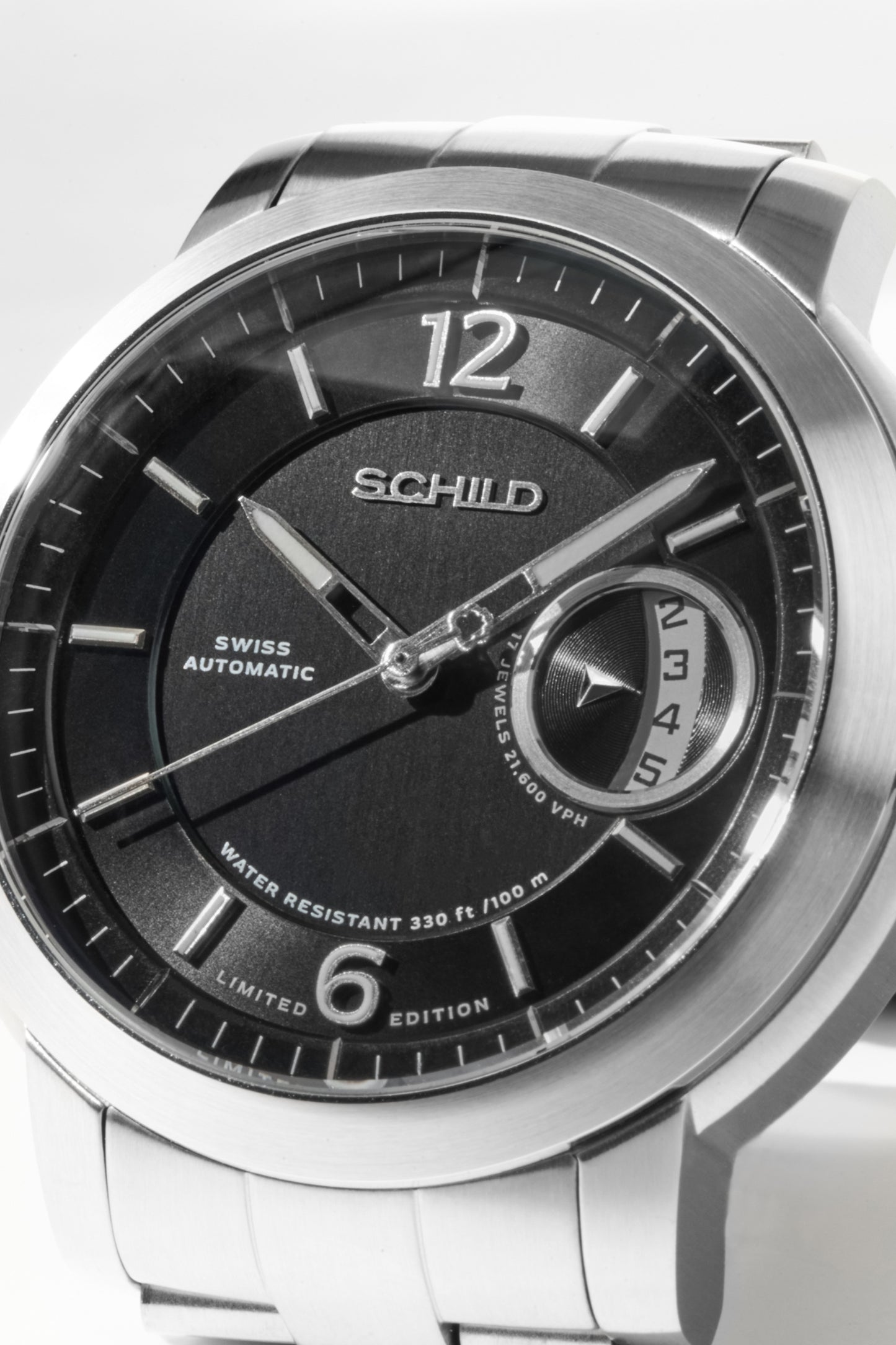 Schild Men's 44mm Heinrich Minimal Swiss Automatic Lmt Ed Interchangeable Watch