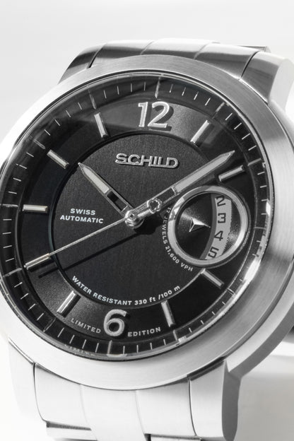 Schild Men's 44mm Heinrich Minimal Swiss Automatic Lmt Ed Interchangeable Watch
