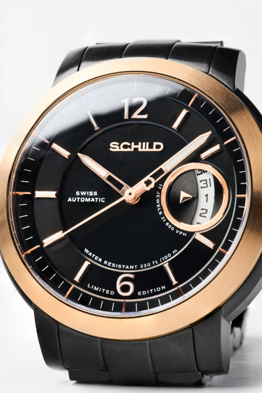 Schild Men's 44mm Heinrich Minimal Swiss Automatic Lmt Ed Interchangeable Watch