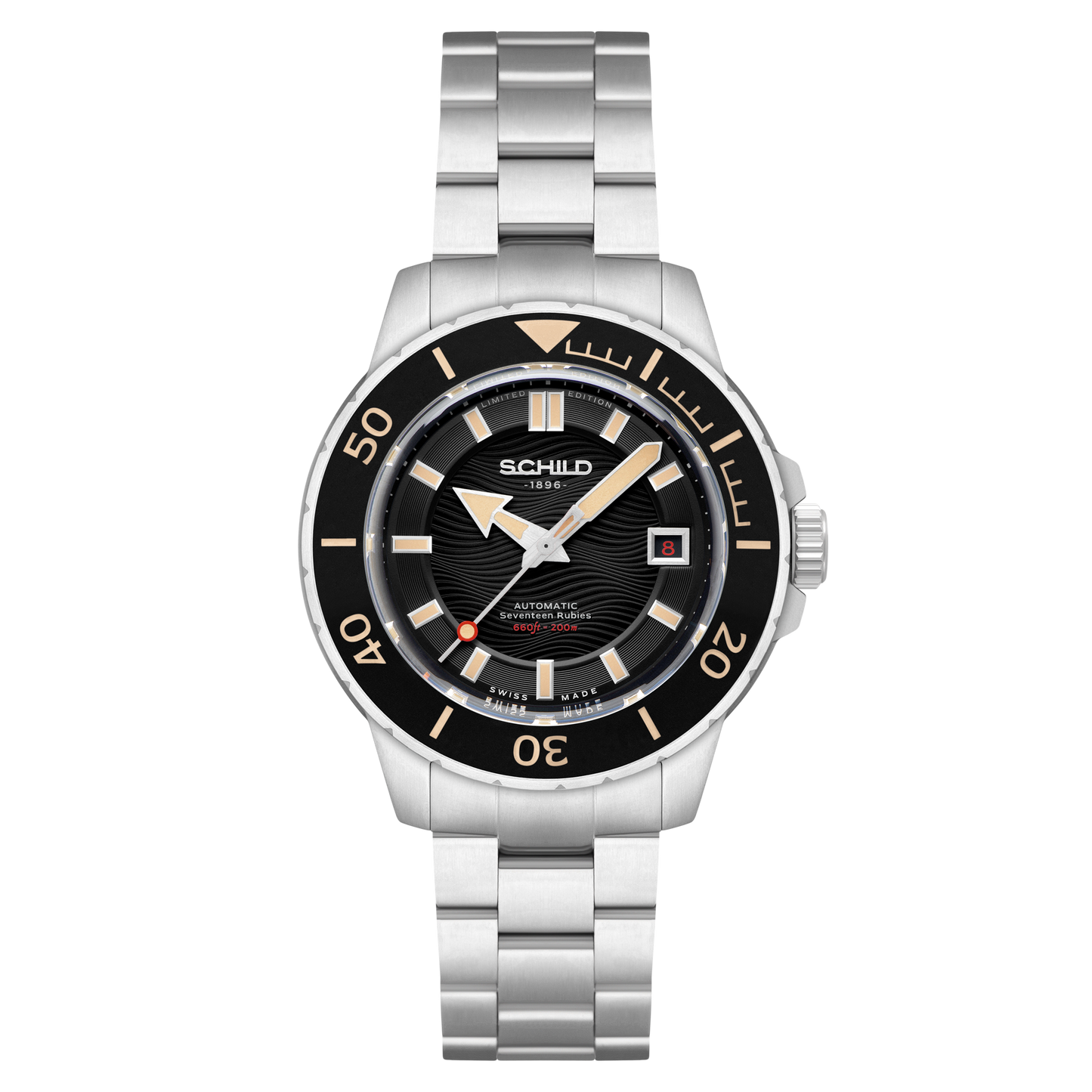 Schild Men's 43mm Hermann Swiss Automatic Limited Edition Bracelet Watch