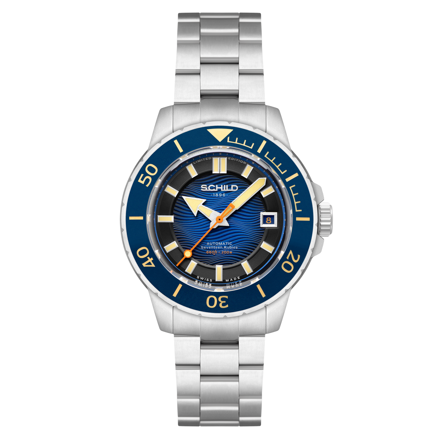 Schild Men's 43mm Hermann Swiss Automatic Limited Edition Bracelet Watch