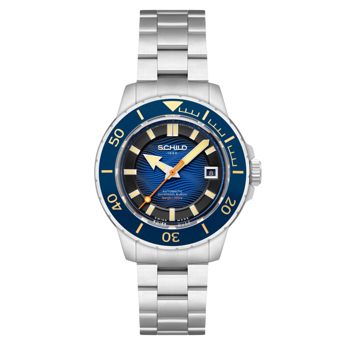 Schild Men's 43mm Hermann Swiss Automatic Limited Edition Bracelet Watch