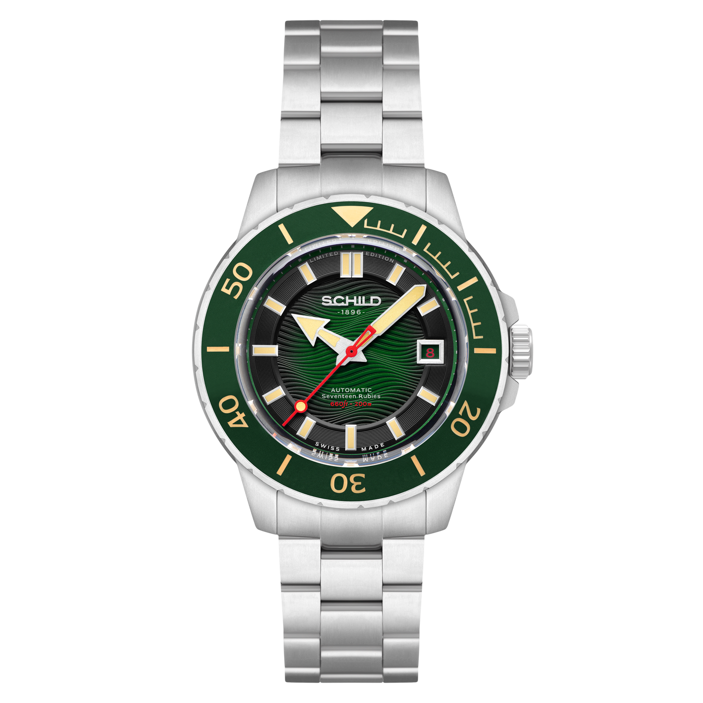 Schild Men's 43mm Hermann Swiss Automatic Limited Edition Bracelet Watch