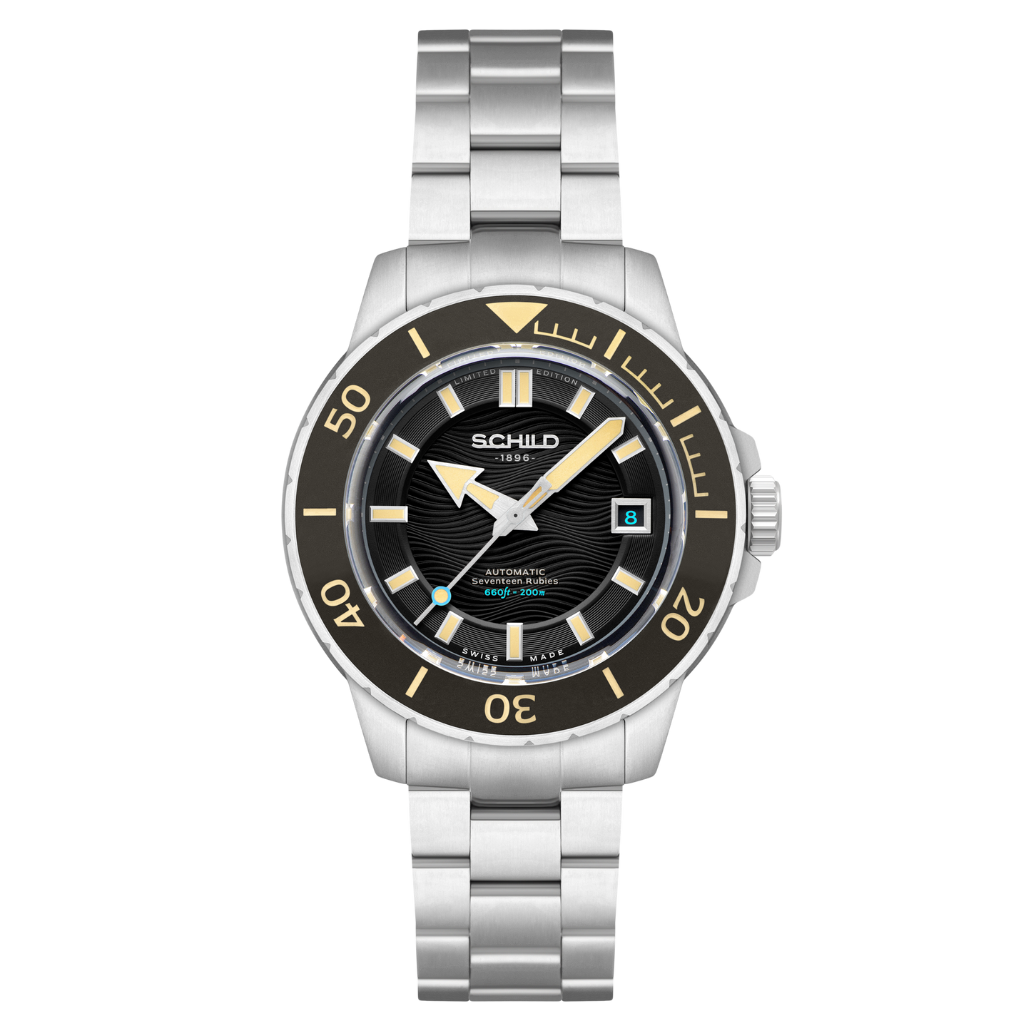 Schild Men's 43mm Hermann Swiss Automatic Limited Edition Bracelet Watch