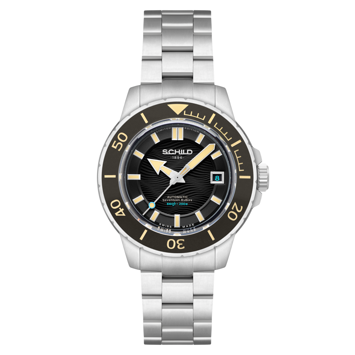 Schild Men's 43mm Hermann Swiss Automatic Limited Edition Bracelet Watch