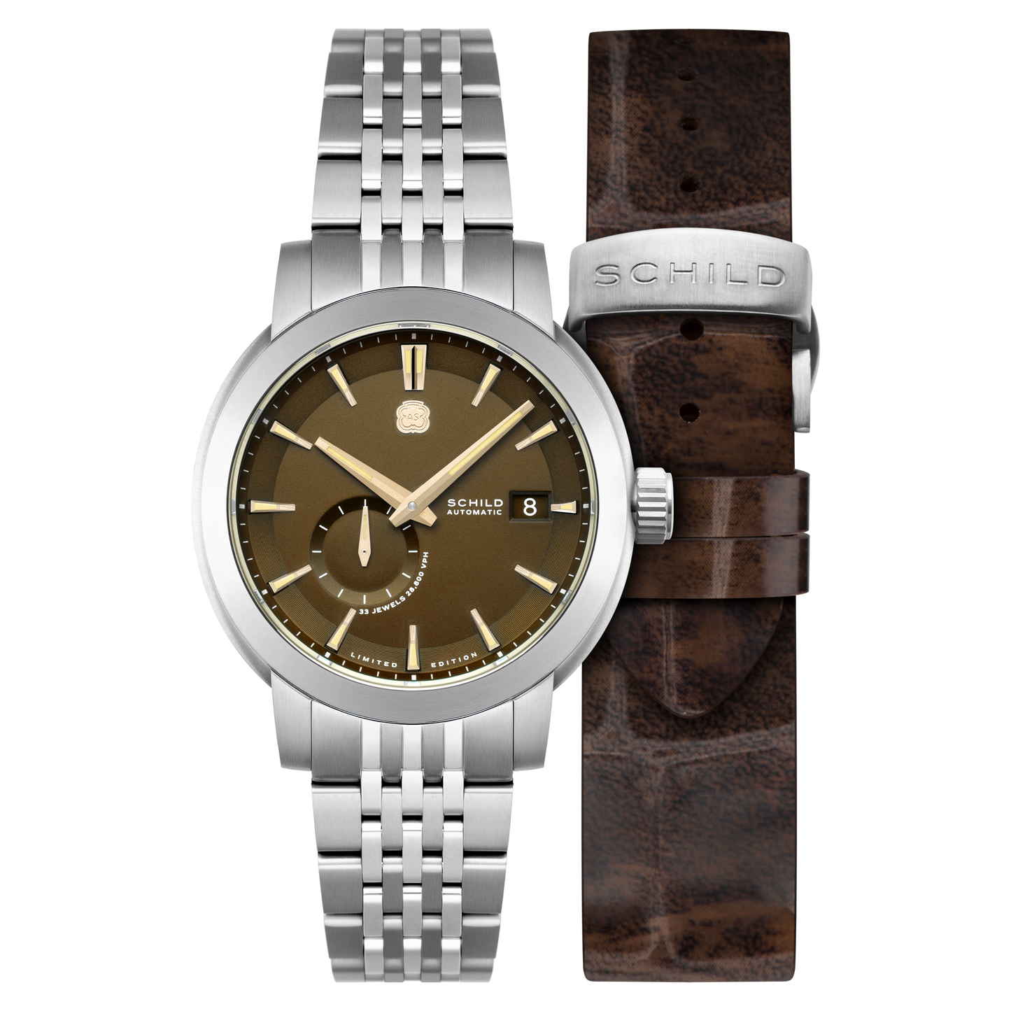 Schild Men's 44mm Heinrich Automatic Micro Rotor Lmt Ed Interchangeable Watch