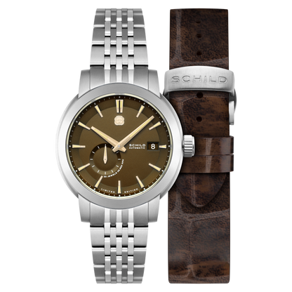 Schild Men's 44mm Heinrich Automatic Micro Rotor Lmt Ed Interchangeable Watch