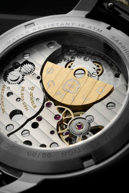 Schild Men's 44mm Heinrich Automatic Micro Rotor Lmt Ed Interchangeable Watch