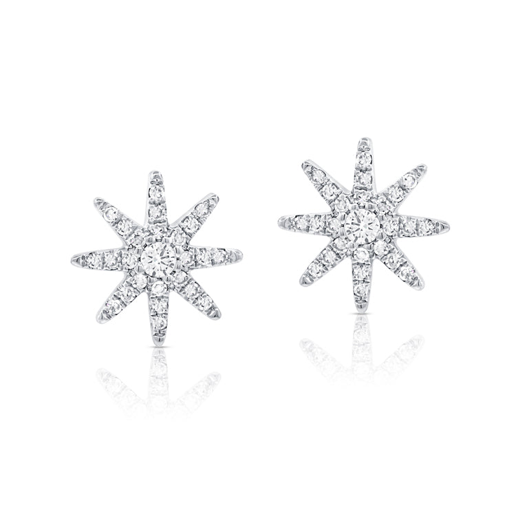 Sabrina Designs 14K Gold 0.17ctw Diamond Starburst Stud Earrings
