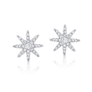 Sabrina Designs 14K Gold 0.17ctw Diamond Starburst Stud Earrings
