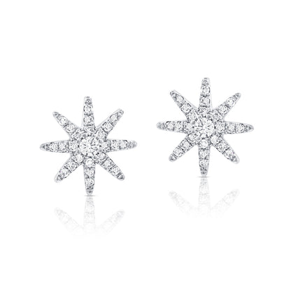 Sabrina Designs 14K Gold 0.17ctw Diamond Starburst Stud Earrings