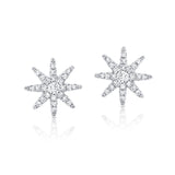 Sabrina Designs 14K Gold 0.17ctw Diamond Starburst Stud Earrings