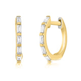 Sabrina Designs 14K Gold 0.19ctw Diamond Baguette Hoop Earrings