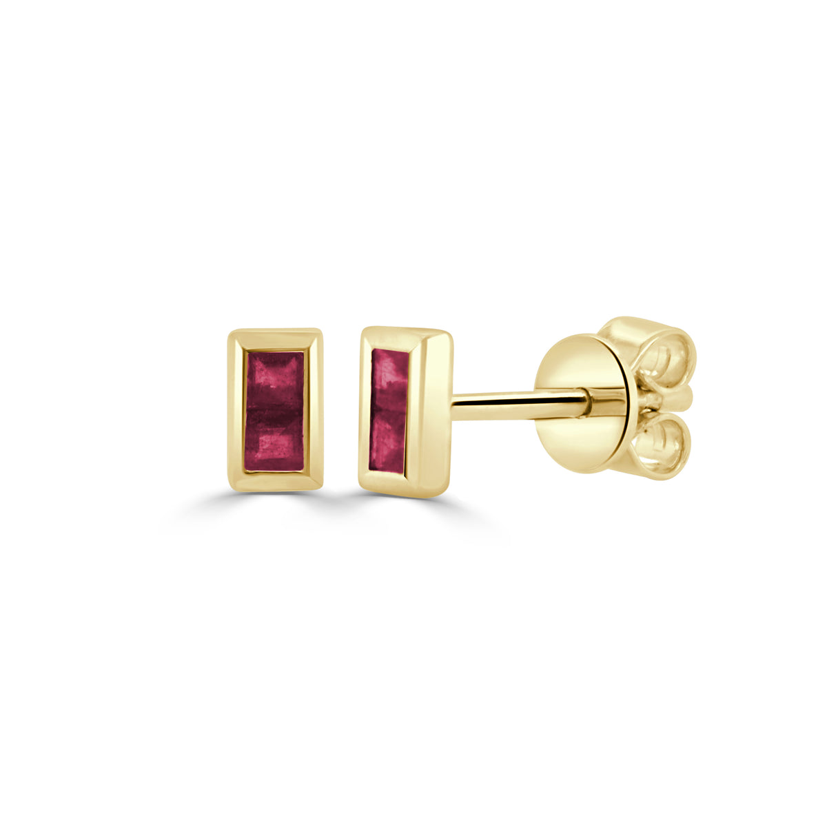 Sabrina Designs 14K Gold Precious Gemstone Square Cut Stud Earrings