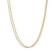 Toscana Italiana 18K Gold Plated Double Row Beaded Chain Necklace