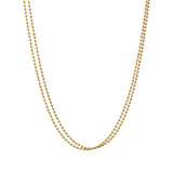 Toscana Italiana 18K Gold Plated Double Row Beaded Chain Necklace