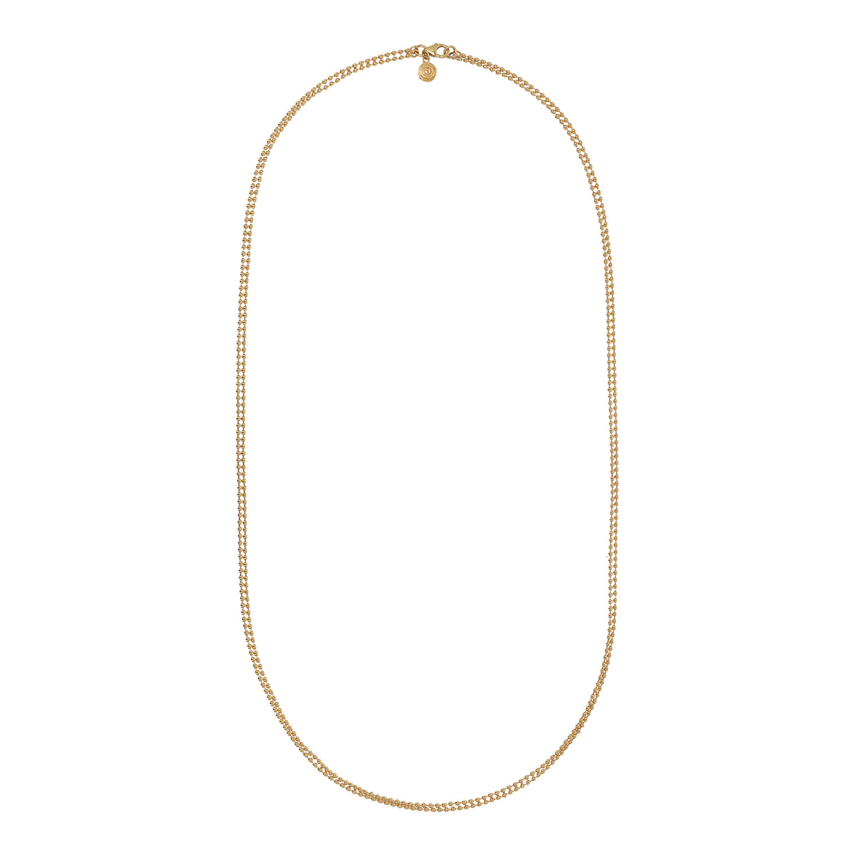 Toscana Italiana 18K Gold Plated Double Row Beaded Chain Necklace