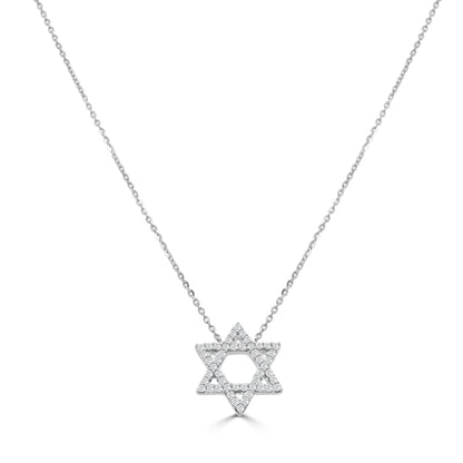 Sabrina Designs 14K Gold 0.22ctw Diamond Star of David Necklace