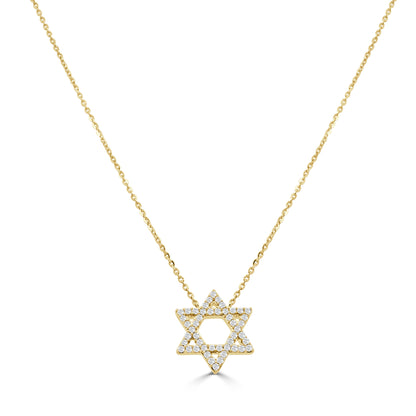 Sabrina Designs 14K Gold 0.22ctw Diamond Star of David Necklace