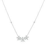 Sabrina Designs 14K Gold 0.36ctw Diamond Triple Flower Necklace