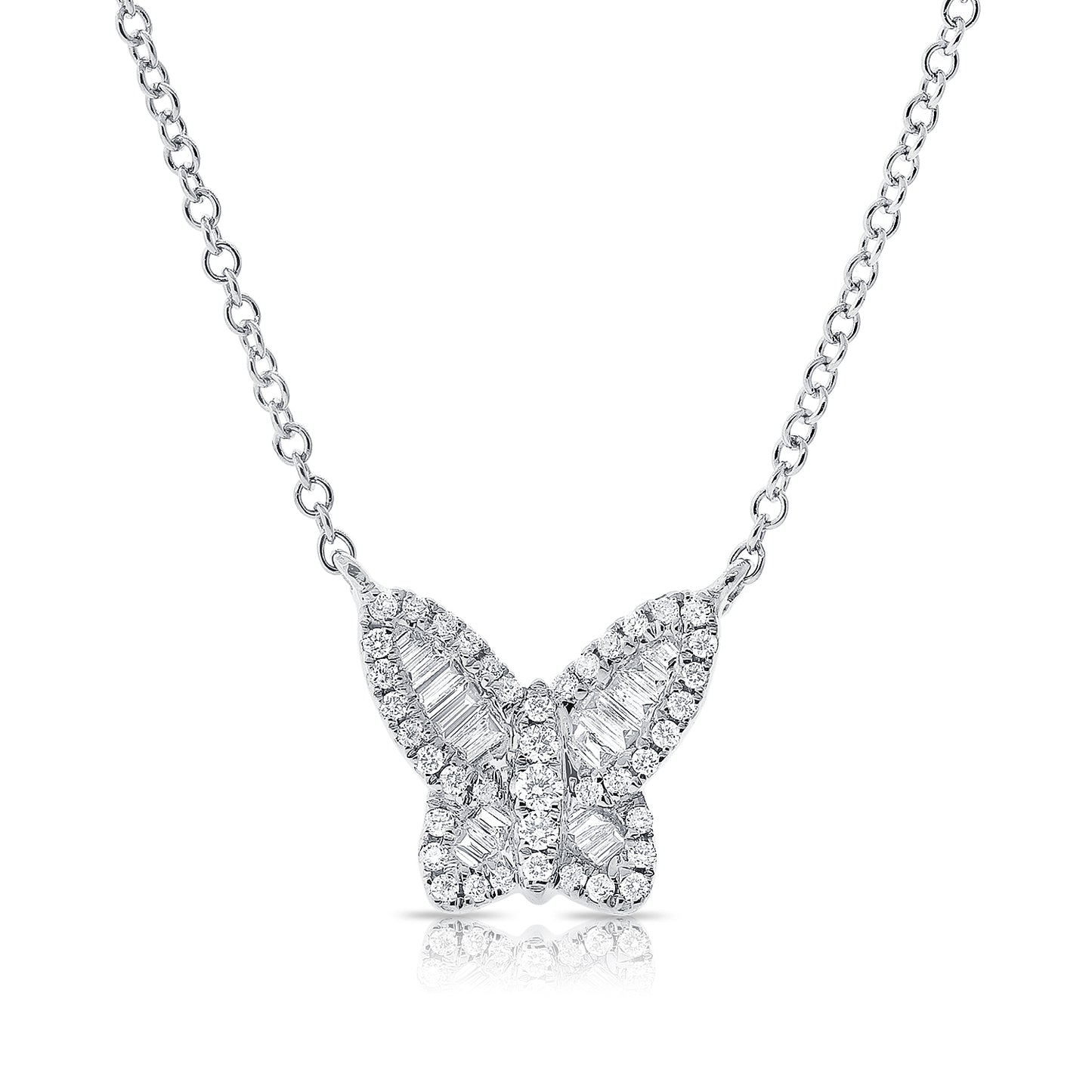 Sabrina Designs 14K Gold 0.20ctw Diamond Butterfly Necklace