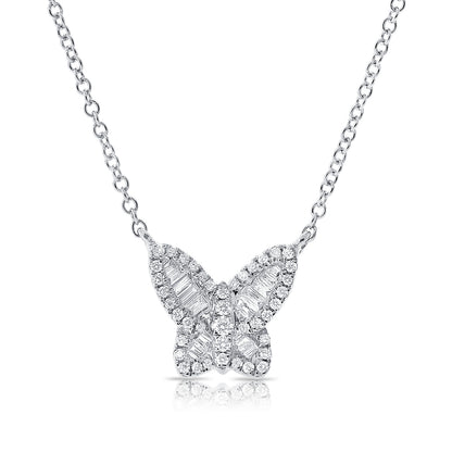 Sabrina Designs 14K Gold 0.20ctw Diamond Butterfly Necklace