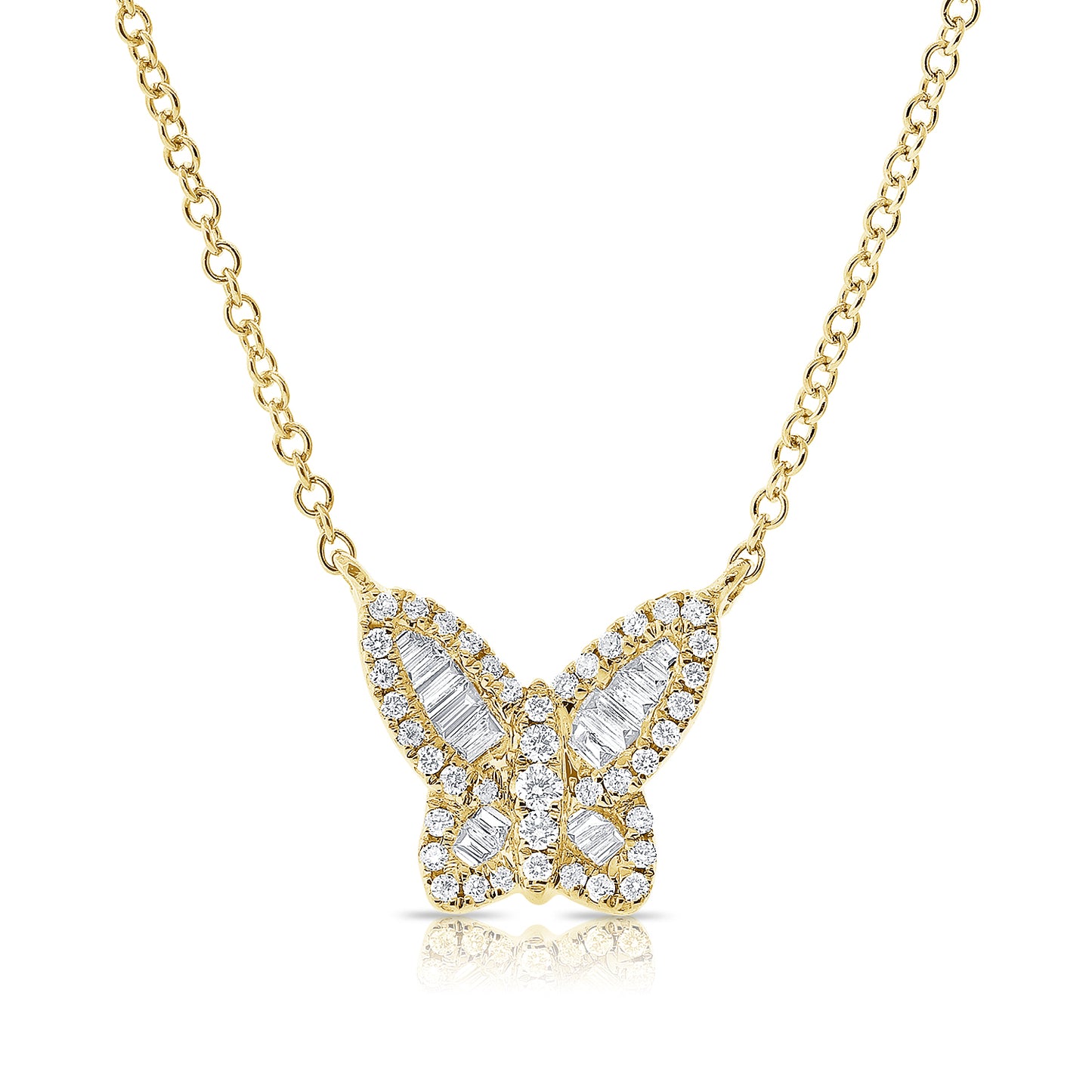 Sabrina Designs 14K Gold 0.20ctw Diamond Butterfly Necklace
