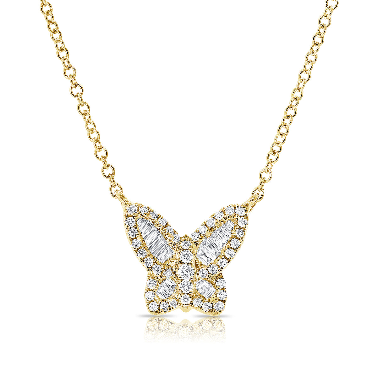 Sabrina Designs 14K Gold 0.20ctw Diamond Butterfly Necklace