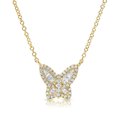 Sabrina Designs 14K Gold 0.20ctw Diamond Butterfly Necklace