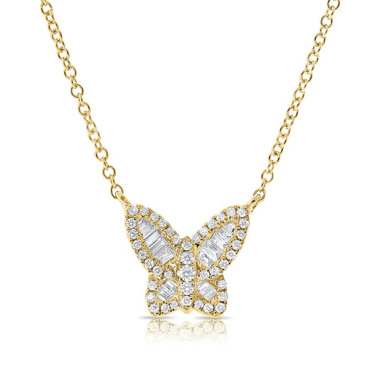 Sabrina Designs 14K Gold 0.20ctw Diamond Butterfly Necklace