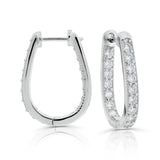 Brilliante Sterling Silver Simulated Diamond Inside Out Hoop