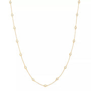 Brilliante Sterling Silver Simulated Diamond Station Choice of Length Necklace