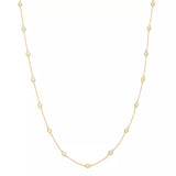 Brilliante Sterling Silver Simulated Diamond Station Choice of Length Necklace