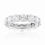 Brilliante Sterling Silver Simulated Diamond Eternity Band Ring