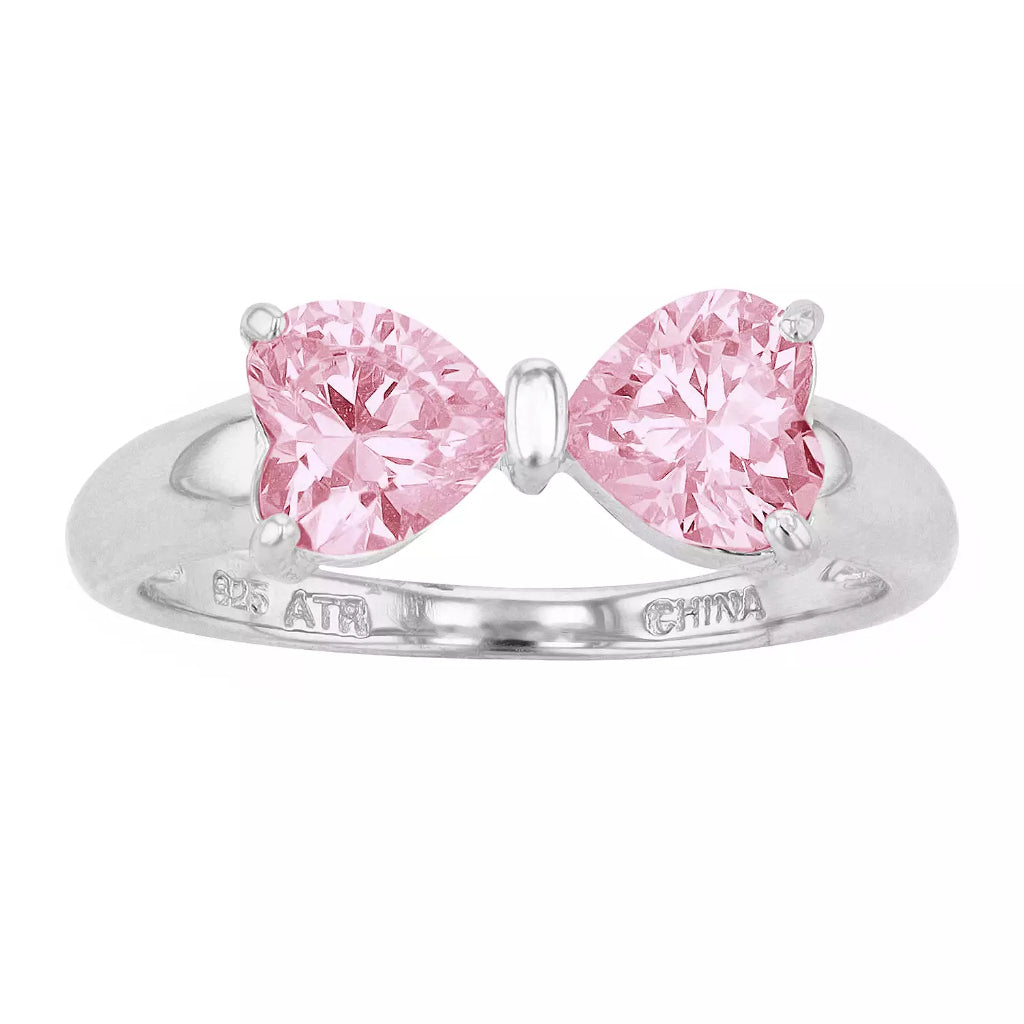 Brilliante Sterling Silver 6mm Heart Simulated Diamond Ring Choice of Color