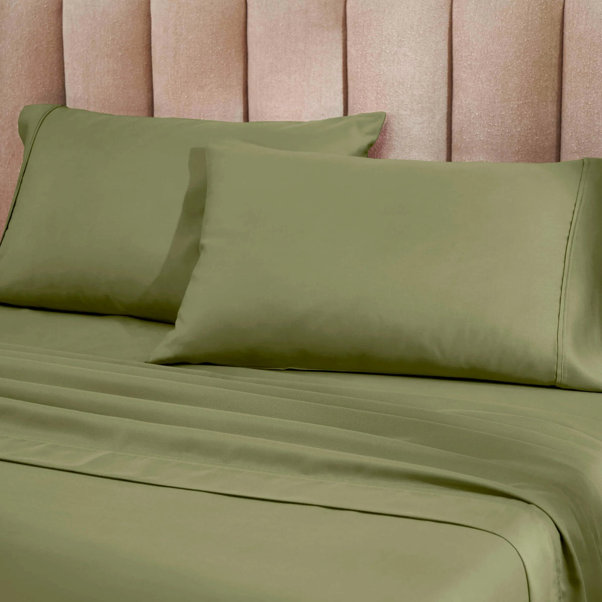 Superior 1200 Thread Count Cotton Blend Deep Pocket Solid 4-Piece Sheet Set