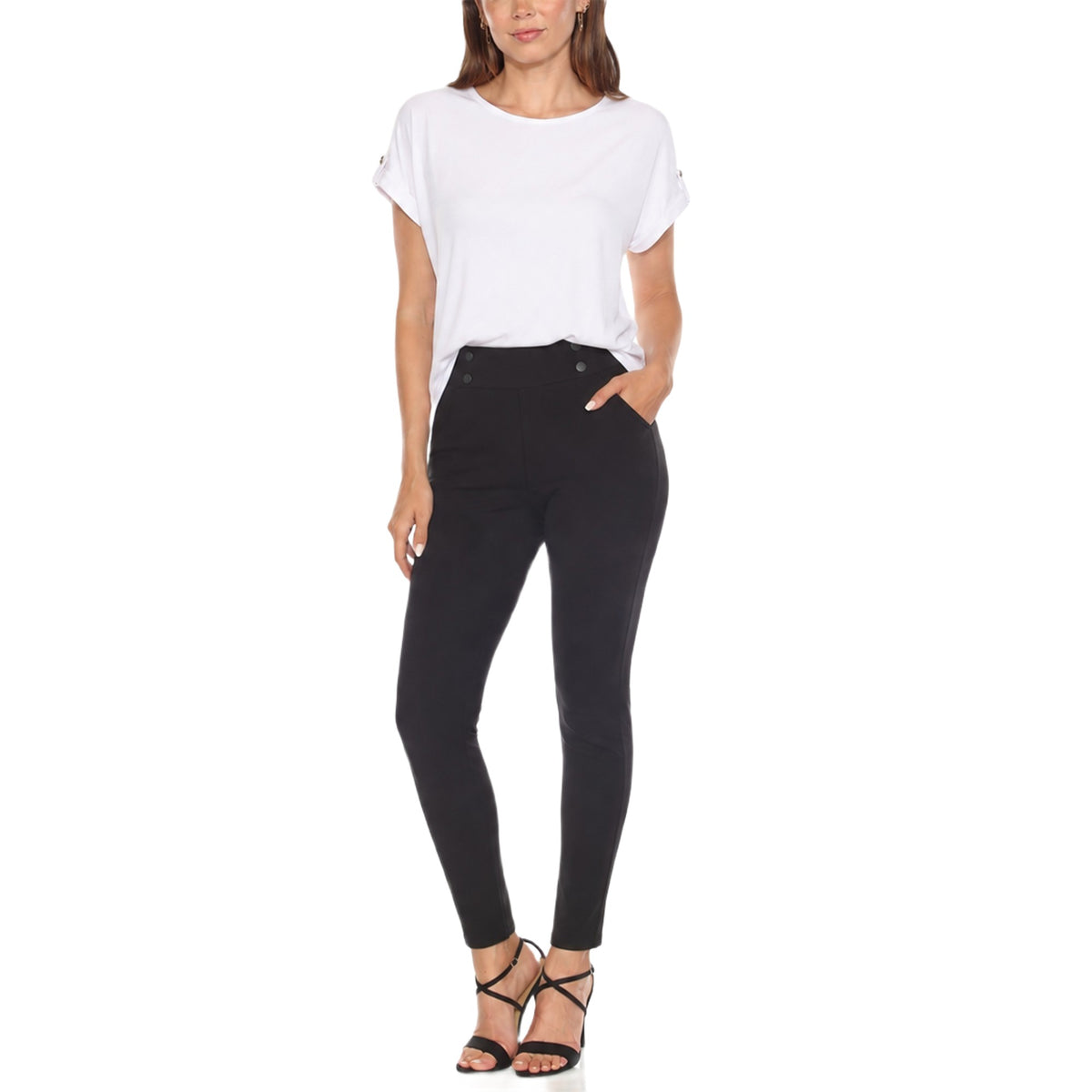 White Mark Women's Dolman Top and Scuba Pants Set