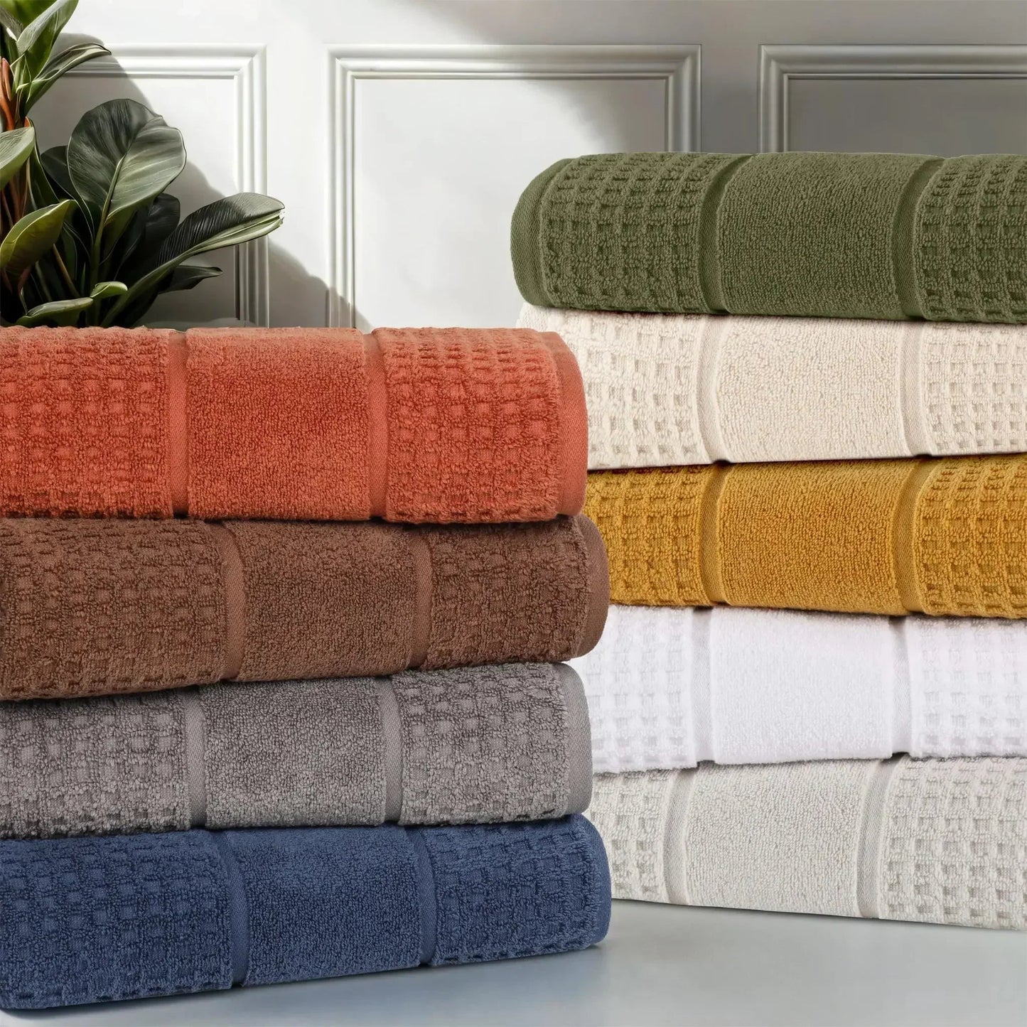Superior "Napa" Zero Twist 100% Cotton Set of 6 Hand Towels