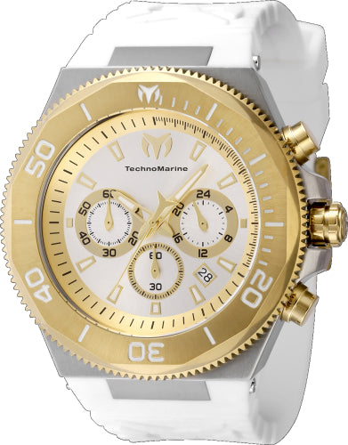 TechnoMarine Men's 49mm Manta Ocean Quartz Chronograph Silicone Strap Watch