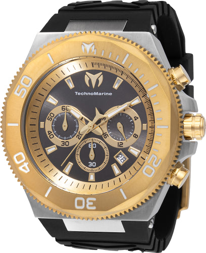 TechnoMarine Men's 49mm Manta Ocean Quartz Chronograph Silicone Strap Watch