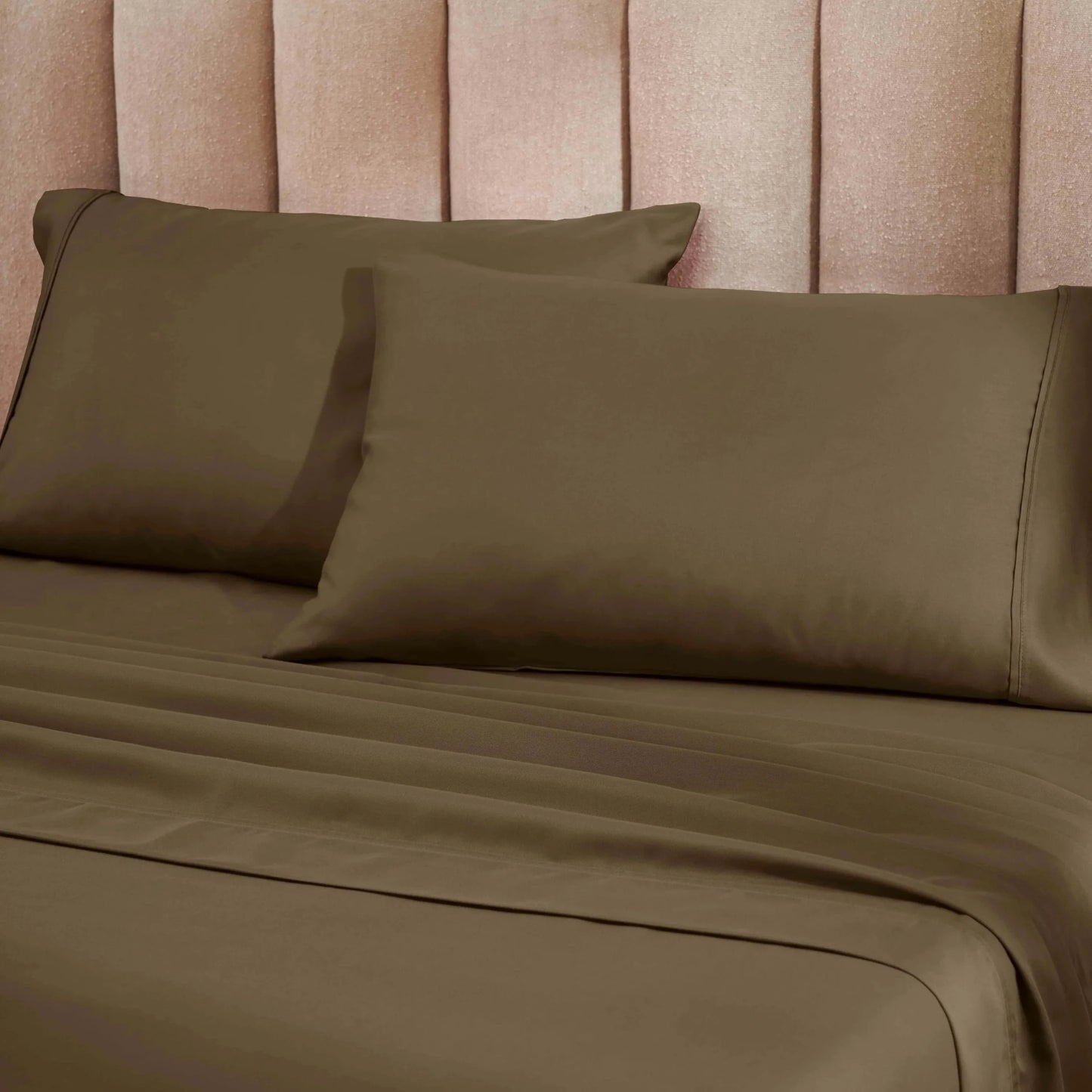 Superior 1200 Thread Count Cotton Blend Deep Pocket Solid 4-Piece Sheet Set