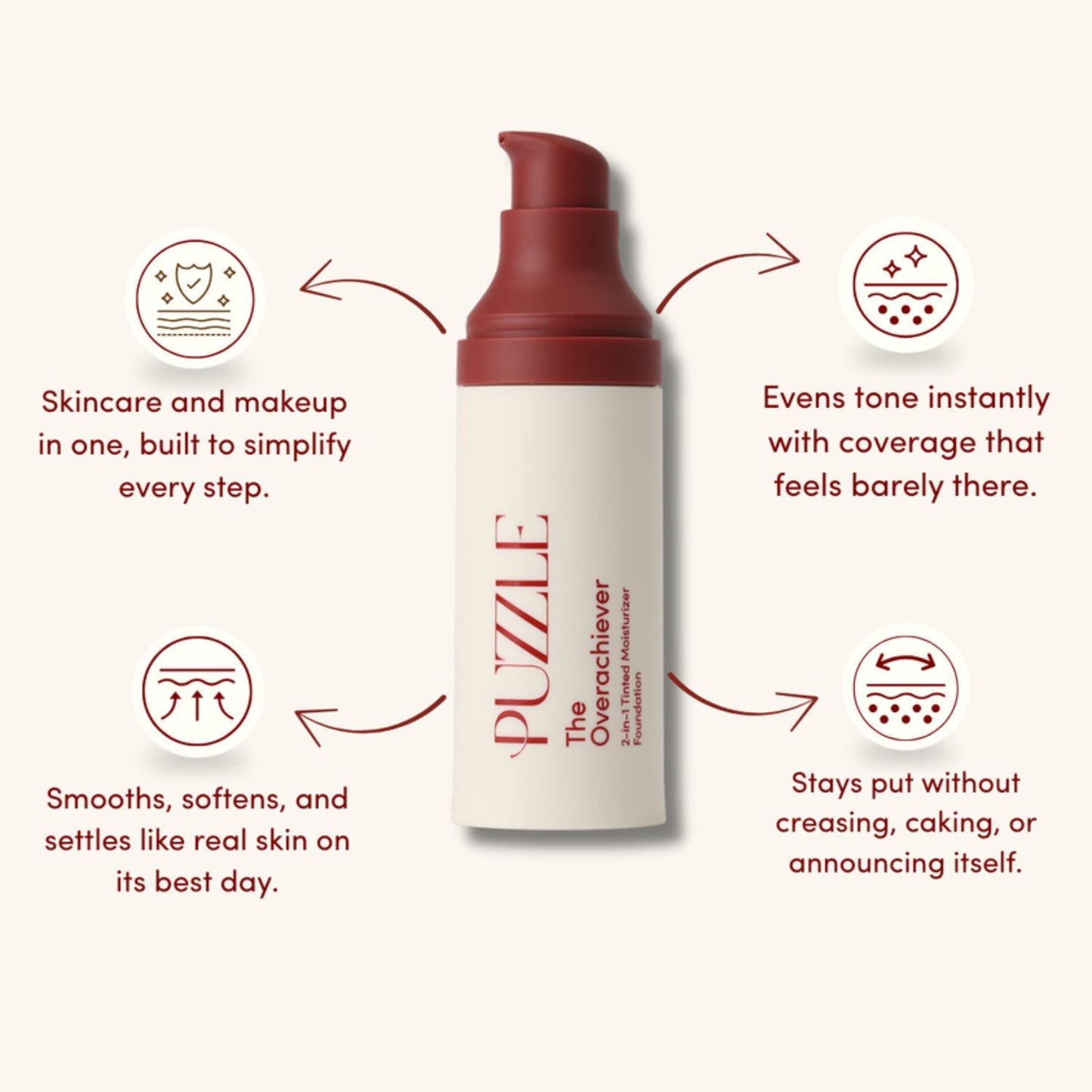 Puzzle® Makeup The Overachiever 2-in-1 Tinted Moisturizer & Foundation