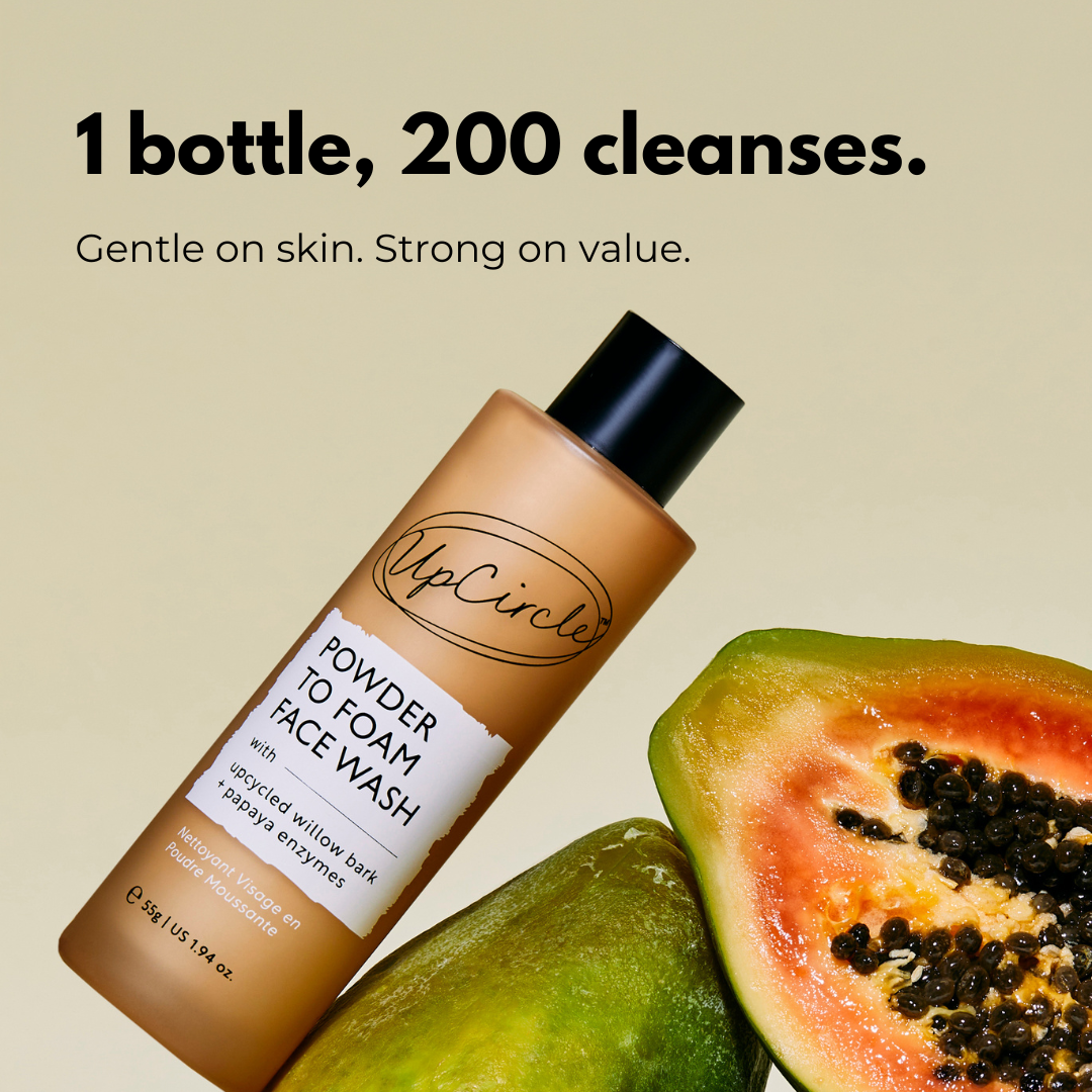 UpCircle Powder to Foam Face Wash with Willow Bark & Papaya Enzymes