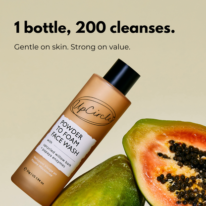 UpCircle Powder to Foam Face Wash with Willow Bark & Papaya Enzymes