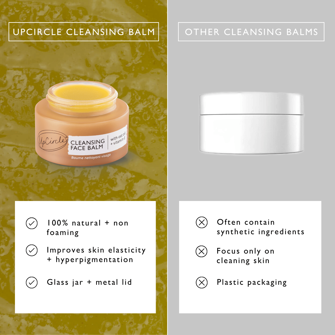 UpCircle Cleansing Face Balm w/ Oat Oil & Vitamin E
